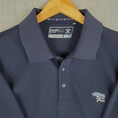 CUTTER & BUCK x TORREY PINES Size XL Mens Navy Blue Polo Shirt Golf Wicking - Image 1 of 4