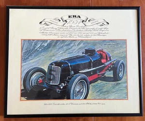 ERA Rennwagen 1934, Aral Sammler-Plakat 70er Jahre, 42x33 cm, Alurahmen - Bild 1 von 1