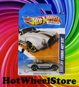 2011 Hot Wheels Silver SHELBY COBRA 427 S/C Hood Opens #107 HW68-052325 - Picture 1 of 7