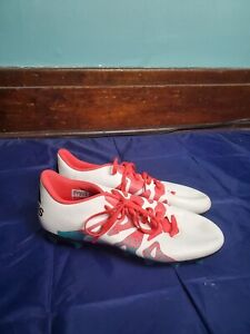 Adidas X AF4702 Women's Soccer Cleats Shoes White Pink Blue Size 8.5 