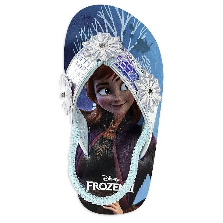 Disney Frozen 2 Lighted Beach Flip Flop Sandals Toddler Girls 5-6 New with Tags - Image 1 of 4