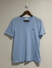 Lacoste V Neck Shirt Adult Size Large Light Blue Short Sleeve Preppy Mens