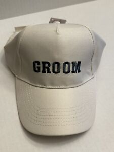 Groom Wedding Gertex White Baseball Cap Bachelor Party Attire  Adjustable  NWT