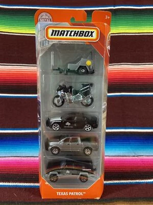 Matchbox Texas Patrol 5 pack 2018 Sealed State Trooper BMW Motorcycle MBX Rescue - Image 1 of 4