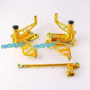 Race Footpegs for Honda 954 929 Rearsets Rearset Gold GP Shift Adjustable - Picture 1 of 7