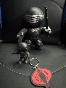GI Joe 2008 Mighty Muggs Snake Eyes With weapons Loose, funko mini, cobra chain - Picture 1 of 3