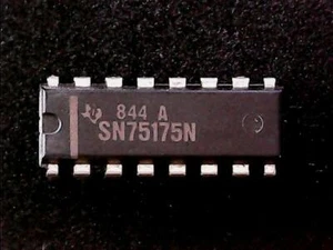 SN75175N - Texas Instruments Quad RS-422/RS-485 Interface IC (DIP-16) GENUINE - Bild 1 von 1