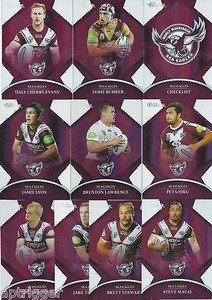 2016 NRL Traders Parallel MANLEY SEA EAGLES Team Set
