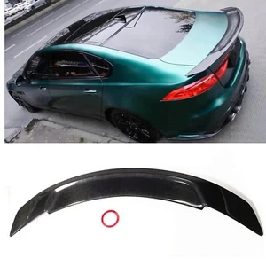 1Set Real Carbon Fiber Rear Trunk Spoiler Wing Lip For Jaguar XF 2016-2020 Black - Picture 1 of 10