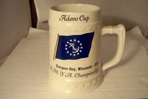 Rare 1969 LMYA Championship Adams Cup Sturgeon Bay WI Ceramic Stein Nassau China - Picture 1 of 6