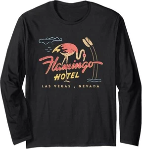 Flamingo Las Vegas Hotel Casino Retro Vintage Long Sleeve T-Shirt - Picture 1 of 8