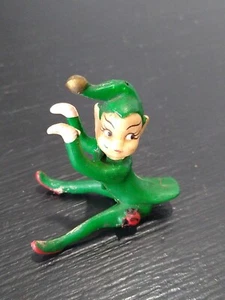 Olla de Navidad de goma de colección abrazador elfo pixie verde con dama insecto ~ Hong Kong - Imagen 1 de 11
