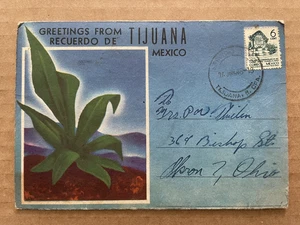 Folleto Carpeta Postal Saludos Vintage de TIJUANA MÉXICO 1948 - Imagen 1 de 9