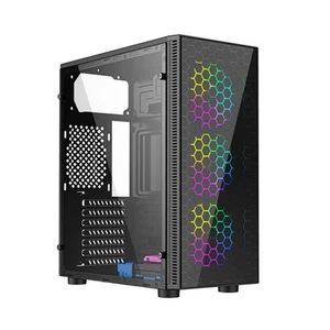 GEMBIRD CCC-FC-500 ATX Desktop Computer Gehäuse Schwarz Mehrfarbig - Bild 1 von 10