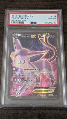 ESPEON EX 2016 Pokemon #117/122 PSA 8 NM-MINT Breakpoint FULL ART - Image 1 of 2
