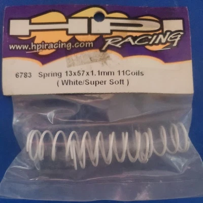 HPI 6783 Spring 13x57X1.1MM 11Coil White Super Soft Vintage Discontinued (MK89) - Image 1 of 2