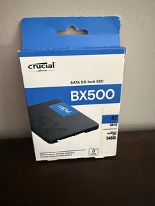 Crucial BX500 4TB Internal SSD SATA *BRAND NEW* FACTORY SEALED - Afbeelding 1 van 3