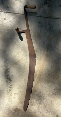 Antique Sickle Scythe Hay, Ice Cutting Knife Hand Saw Barn Decor Farm Tool 36 In - Image 1 of 4