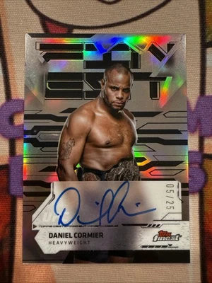 2025 Topps Finest UFC Finest Autographs BLACK REFRACTOR 05/25 Daniel Cormier - Image 1 of 2