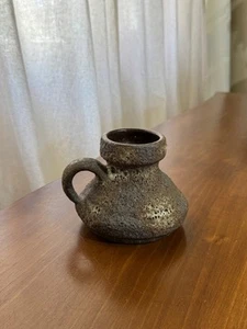 Vintage Mid Century Modern Jopeko Keramik brown fat lava ceramic pottery pitcher - Picture 1 of 7