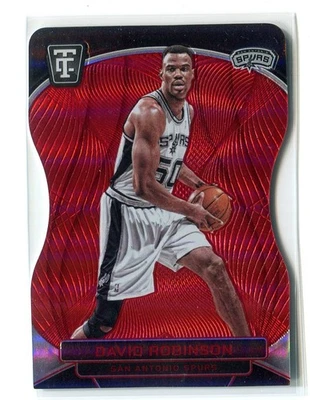 Espejo de platino troquelado rojo David Robinson 2024-25 totalmente certificado 034/125 Foto 1 de 2