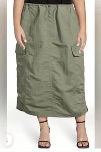 ¡Falda midi cargo verde oliva No Boundaries Juniors! ¡NUEVO CON ETIQUETAS! Talla XXL (19) - Imagen 1 de 5