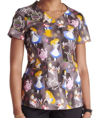 Top mujer Tooniforms cuello en V talla S/Alicia en el País de las Maravillas/TF756 ALPA Foto 1 de 4