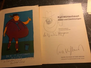 Kurt Mühlenhaupt Der Münchener- Signierte u. numm. Farblithographie u.Buch - Bild 1 von 2