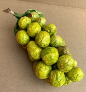 1 Green Grape Cluster Artificial Fruit Paper Mache Hollow Decorative Fruit - Picture 1 of 2
