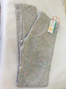 NWT Wonder Nation Girls Leggings Tough Cotton Polka Dots Gray many sizes - Picture 1 of 1