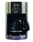 12-Cup Programmable Coffeemaker, Rapid Brew, Brushed Metallic