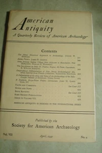 1942 Archaeological Journal: American Antiquity (Vol. VII, Nr. 4) - Bild 1 von 5