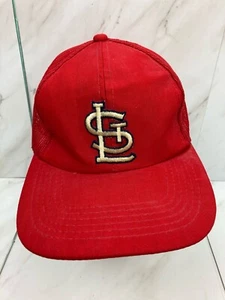 VINTAGE DACO St Louis Cardinals MLB Snapback Hat Mesh Trucker Style Red Baseball - Picture 1 of 7