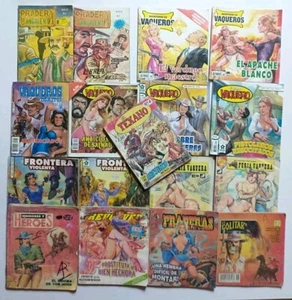 Vaquero Mix 4 cómic mexicano occidental, sefia y color lote de 17 - Imagen 1 de 10