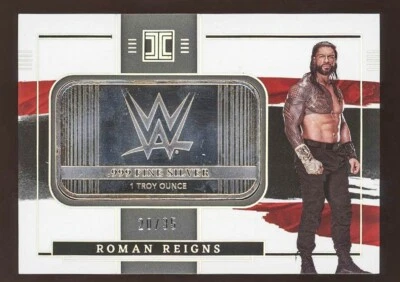 2022 Panini Impeccable WWE Roman Reigns Silver 1 Troy Oz Bar #20/35 #11 - Image 1 of 2