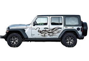 Dragon Design Graphics Sticker For Jeep Wrangler 4X4 Off Road Side Door Decals - Picture 1 of 3
