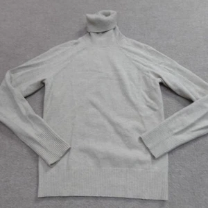 Ann Taylor Womens Sweater Small Beige Gray Turtleneck 100% Cashmere - Picture 1 of 6
