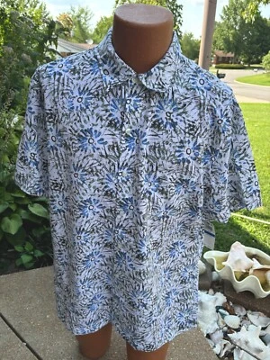 Van Heusen Men's Short Sleeve Hawaiian Shirt Casual Beach Pool Party Size XL NEW - Image 1 of 3