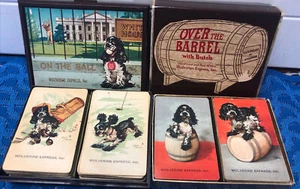 Albert Staehle Spaniel Over Barrel & On The Ball Wolverine Express Playing Cards - Picture 1 of 5