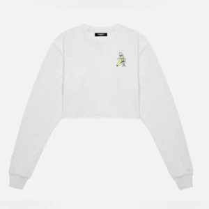 Bananas Monkey Damen Homies Cropped Crew Pullover Langarm Weiß Gr. L/XL - Bild 1 von 11