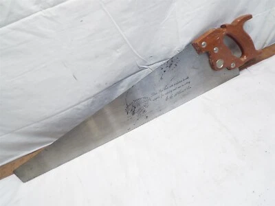 Atkins Perfection Silver Steel Hand Saw No. 65 Ship Point 10 Wood Tool AAA - Image 1 of 4