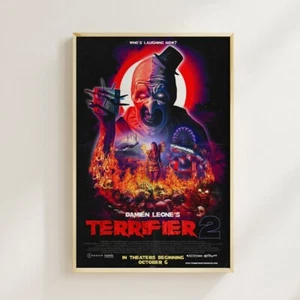 Terrifier 2 2022 Movie Poster Wall Decor Art Print Canvas Poster - Picture 1 of 5