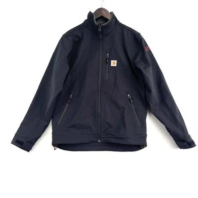 Carhartt Mens Jacket Black Lined Softshell Water Resistant Full Zip Size M - image 1 of 4