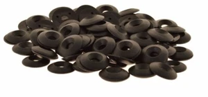 Pack of 100 countersunk washers, nylon, 30 x 8mm, black, keep racing - Afbeelding 1 van 1