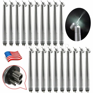 1-20X Dental 45 Degree Surgical High Speed Handpiece Led E-generator Push 4Hole - Picture 1 of 20