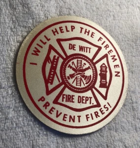 Vintage Dewitt New York Fire Department Window Sticker Peel and Press~~3"~~ - Picture 1 of 3