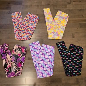 LuLaRoe Leggings Bundle – 5 Pack Lot – Tall & Curvy TC Purple Colorful Patterns - Bild 1 von 18