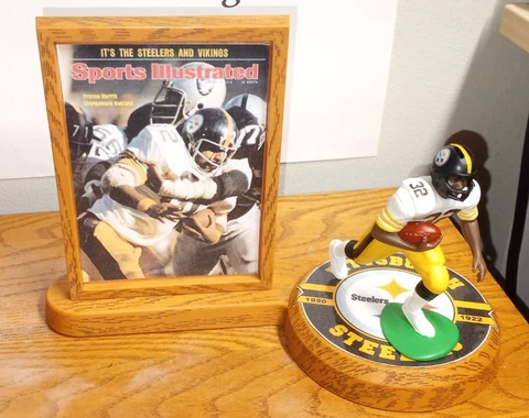 Pittsburgh Steelers Franco Harris Starting Lineup Custom Painted Figure w/stand Cover