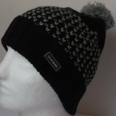 Gorro Dakine Martina Pom Feminino Preto/Cinza Tamanho Único - Imagem 1 de 4
