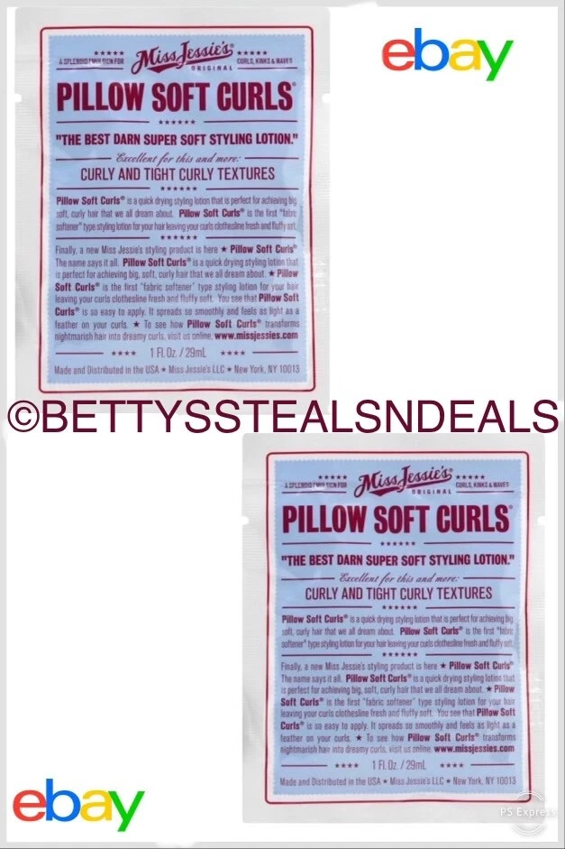 DOS (2) PAQUETES DE VIAJE DE MUESTRA DE RIZOS SUAVES ALMOHADA MISS JESSIES 1 fl oz X2 envío y devolución gratuitos Foto 1 de 1
